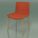 3d model Chair 0311 (4 wooden legs, with removable leather upholstery, natural oak) - preview