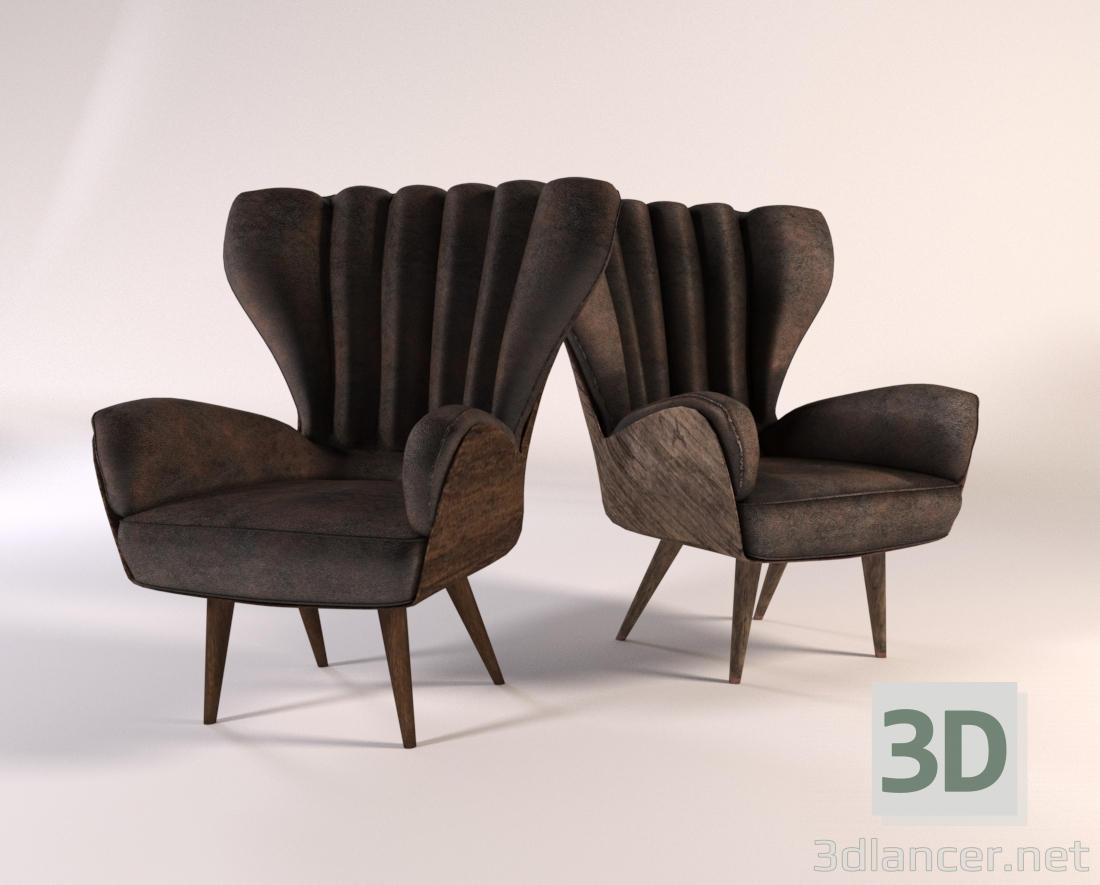 3d модель кресло – превью