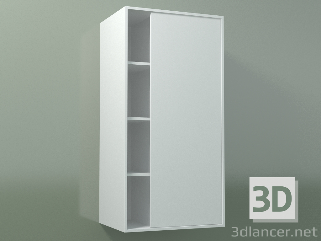 3D Modell Wandschrank mit 1 rechten Tür (8CUCСDD01, Gletscherweiß C01, L 48, P 36, H 96 cm) - Vorschau