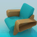 3d model Armchair with racks for newspapers and magazines - preview