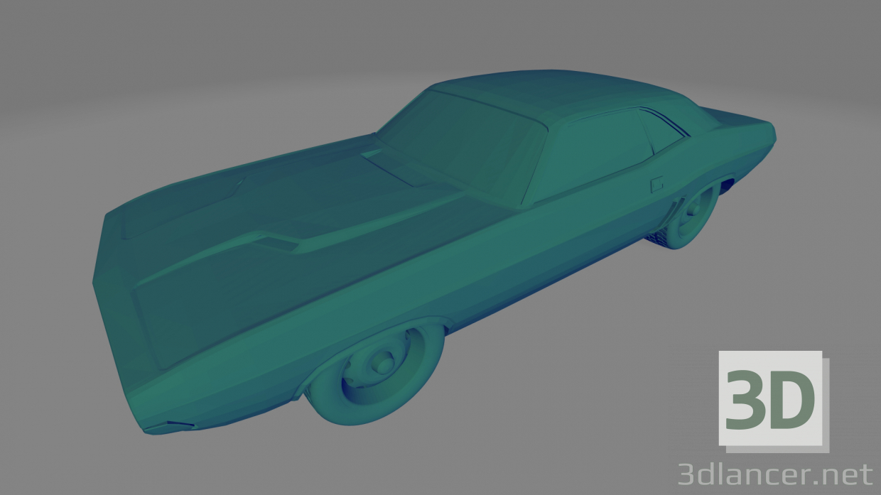 3D Dodge Challenger RT 440 - Yazdırılabilir oyuncak modeli satın - render
