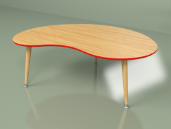 Table basse Placage rein (rouge)
