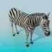 3D Modell Zebra - Vorschau