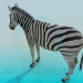 3d model zebra - preview