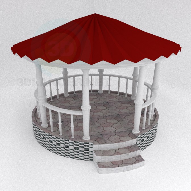 3D Modell Gartenlaube - Vorschau