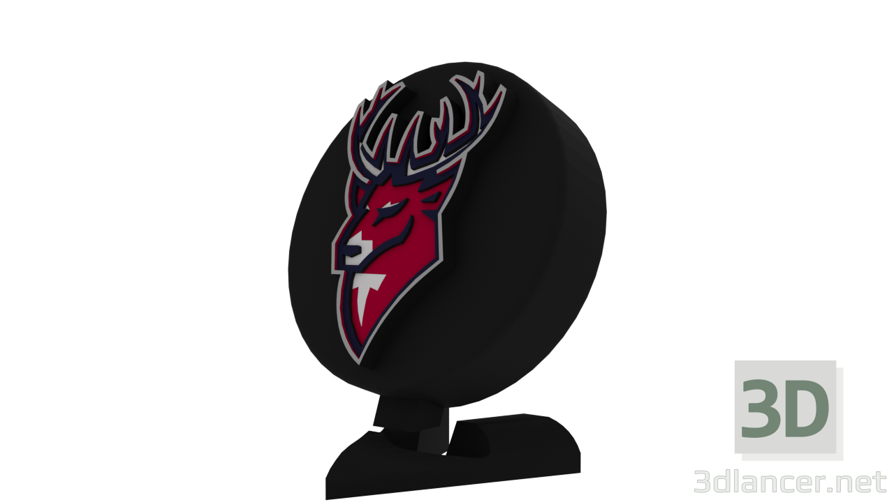 Modelo de recuerdo en un disco del logotipo del club de hockey "Torpedo" de Nizhny Novgorod. 3D modelo Compro - render Modelo de recuerdo en un disco del logotipo del club de hockey "Torpedo" de Nizhny Novgorod. 3D modelo Compro - render