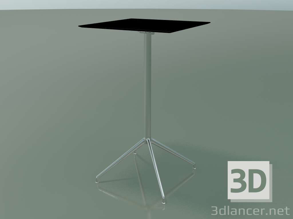 3D Modell Quadratischer Tisch 5747 (H 103,5 - 59 x 59 cm, ausgebreitet, schwarz, LU1) - Vorschau