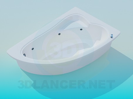 3D modeli Köşe banyo - önizleme