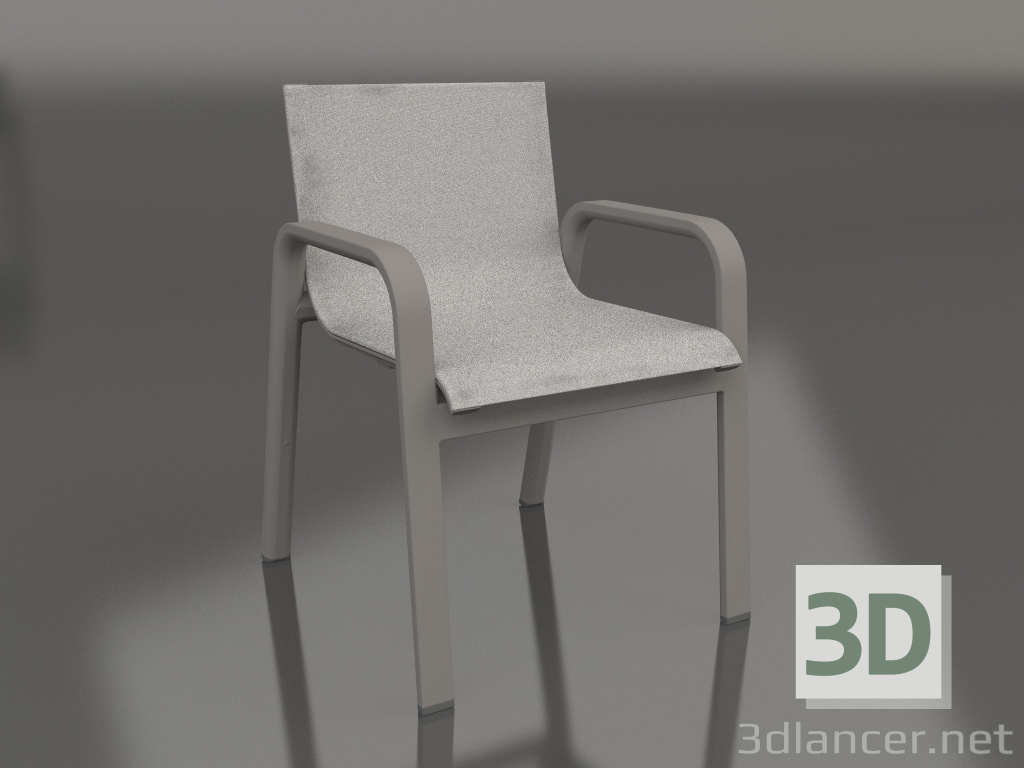 modello 3D Sedia da pranzo club (grigio quarzo) - anteprima