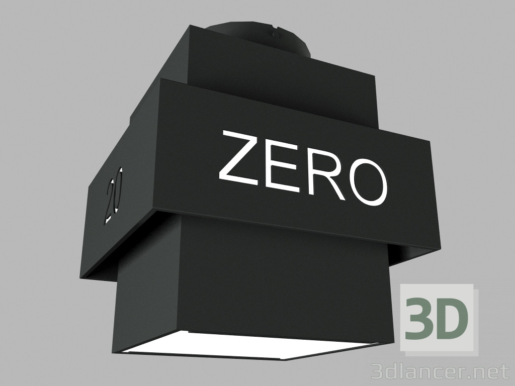 modello 3D Soffitto illuminazione porta-così-ute - anteprima