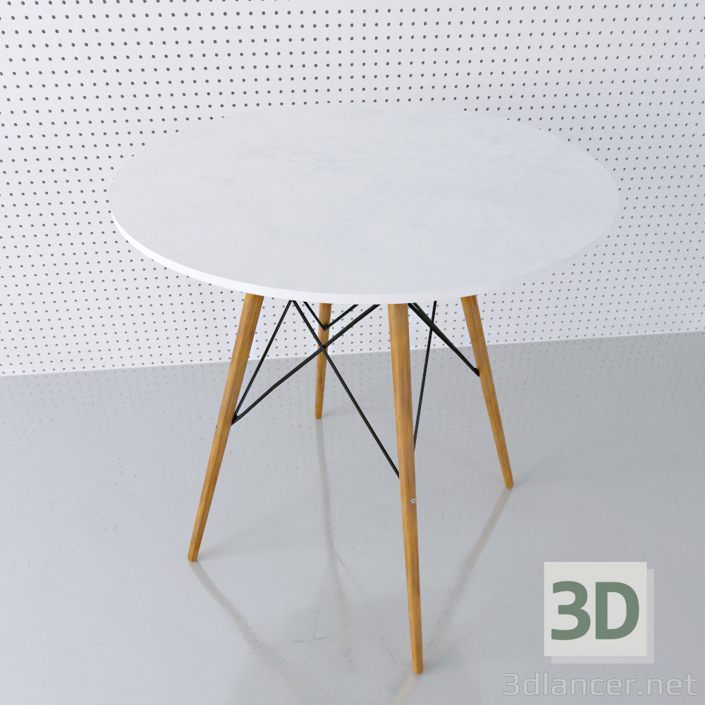 3D Modell Runder Tisch EAMES DSW D80 - Vorschau