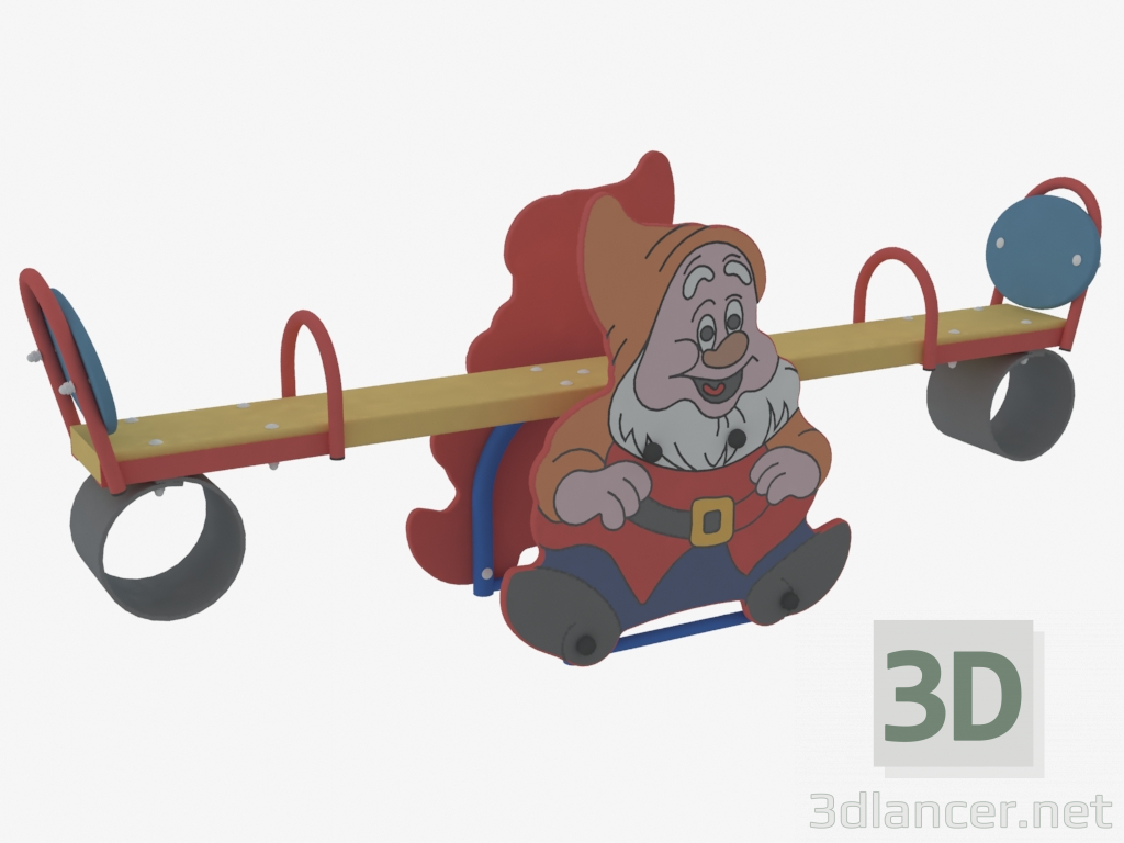 Modelo 3d Balança cadeira de balanço de peso de um parque infantil Gnome (6212) - preview