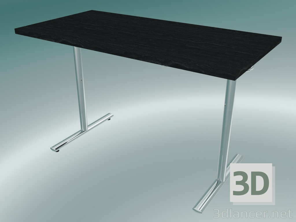 modello 3D Tavolo con piano a T ribaltabile rettangolare (1200x600mm) - anteprima