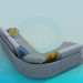 3D modeli 4 Bölüm köşe kanepe - önizleme