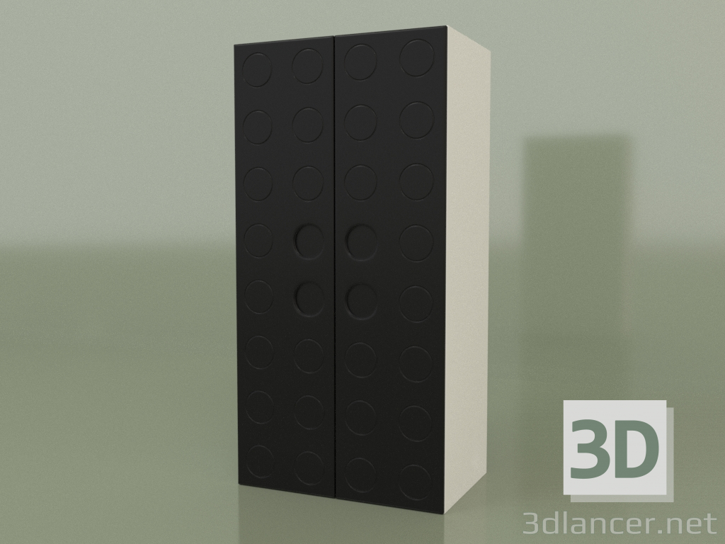 3 डी मॉडल डबल अलमारी (काला) - पूर्वावलोकन
