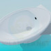 modello 3D bidet ovale - anteprima