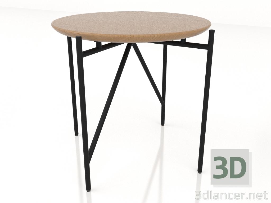modello 3D Tavolo basso d50 con piano in legno - anteprima