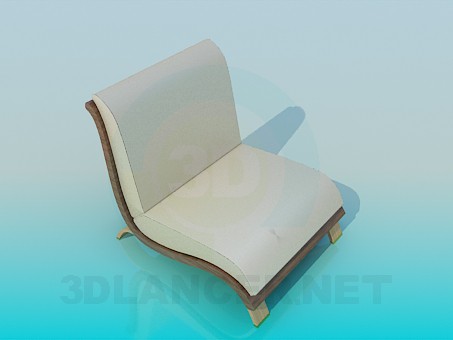 3D Modell Niedriger Sessel - Vorschau