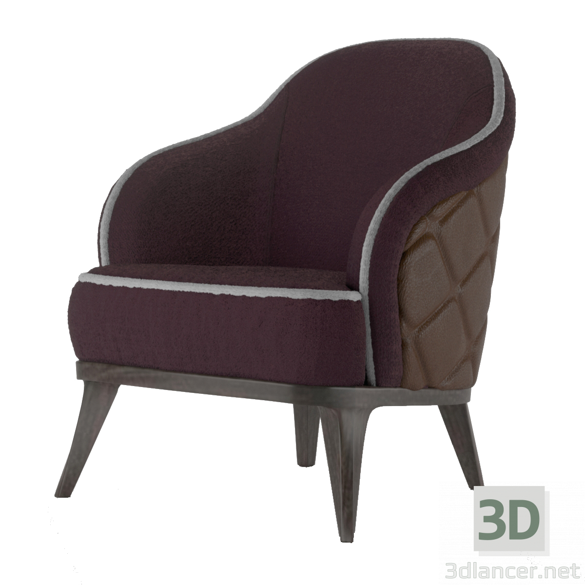 3 डी मॉडल बंहदार कुरसी - पूर्वावलोकन