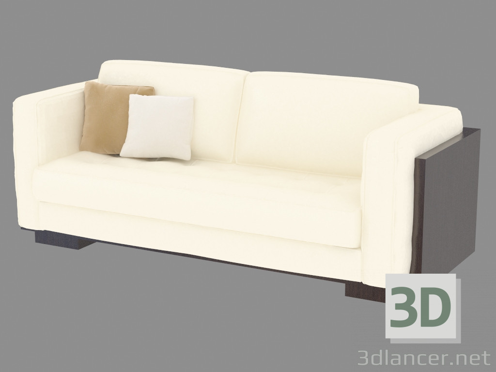 3d model Sofá de cuero moderno - vista previa