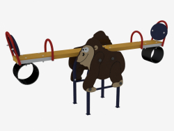 Balanceo de una silla mecedora de un parque infantil Gorilla (6214)