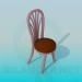3d model Chair with massive legs and backrest - preview