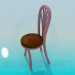 3d model Chair with massive legs and backrest - preview