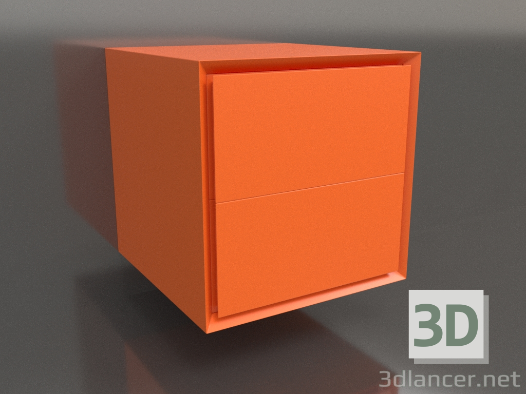 3d model Mueble TM 011 (400x400x400, naranja brillante luminoso) - vista previa