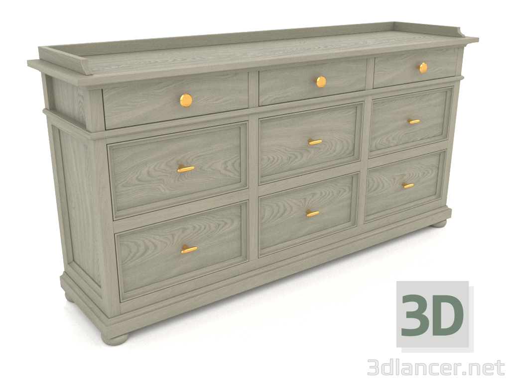 modèle 3D Commode (3 sections) - preview