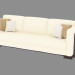 Modelo 3d sofá de couro Triplo - preview