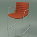 3d model Chair 0312 (on rails with armrests, with removable leather upholstery with stripes) - preview