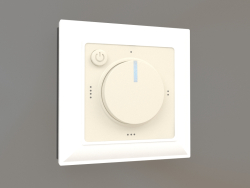 Electromechanical thermostat for underfloor heating (ivory)