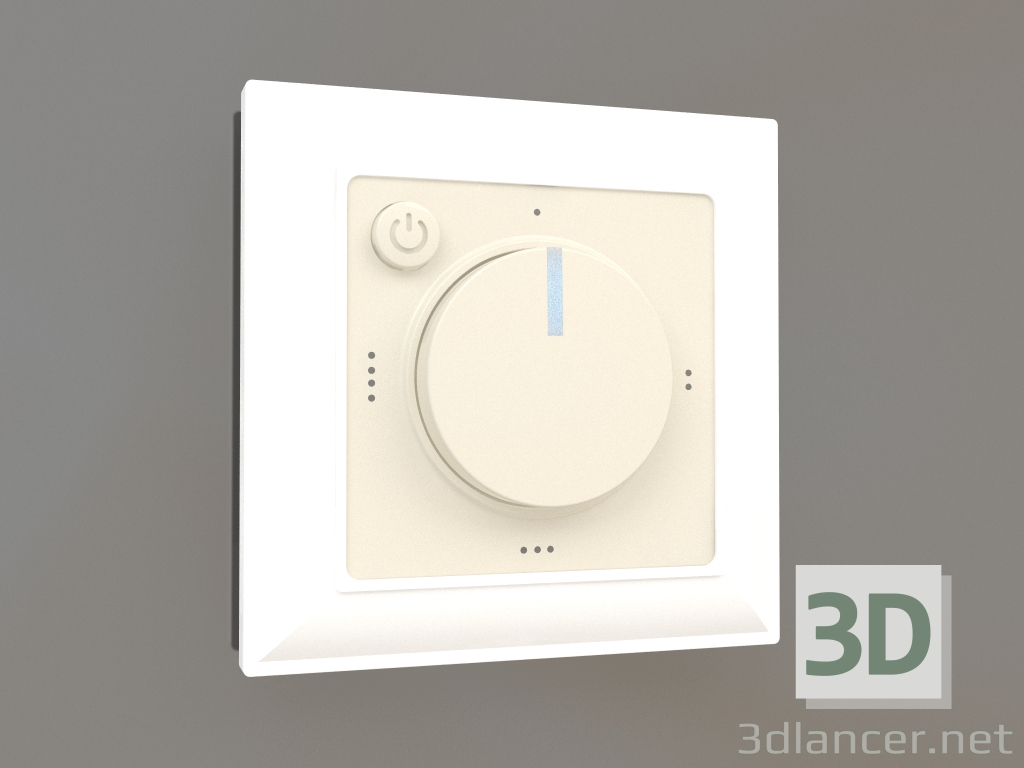 modèle 3D Thermostat électromécanique pour chauffage au sol (ivoire) - preview