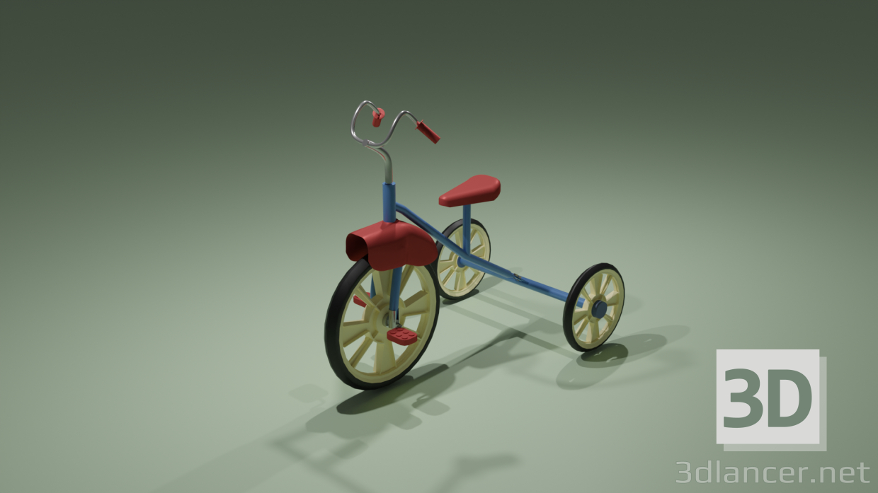3d модель дитячий велосипед – превью