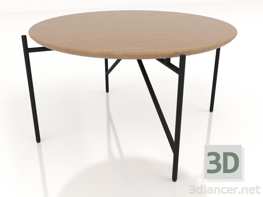 3d model Una mesa baja d70 con tablero de madera. - vista previa