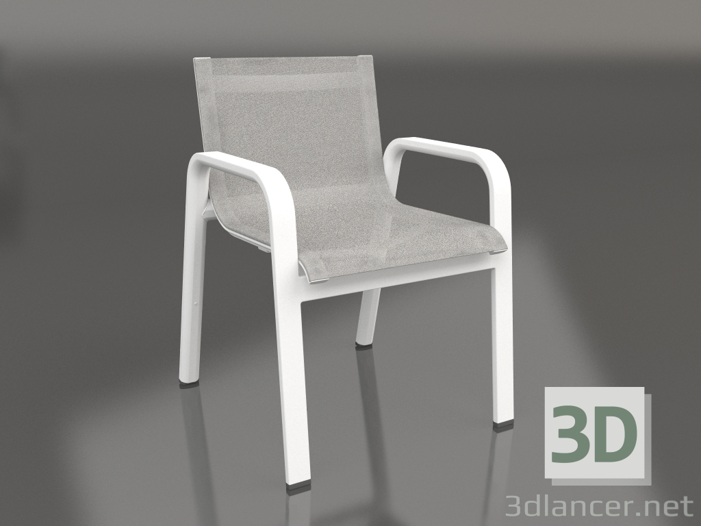 modello 3D Sedia da pranzo club (Bianco) - anteprima