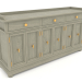 3d model Chest of drawers with doors (3 sections) - preview