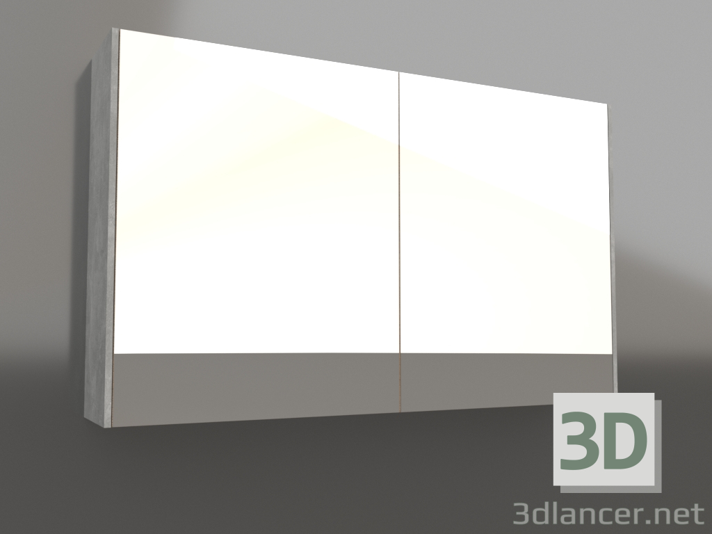 3d model Armario con espejo 100 cm (MOB0410+MOB0717BS) - vista previa