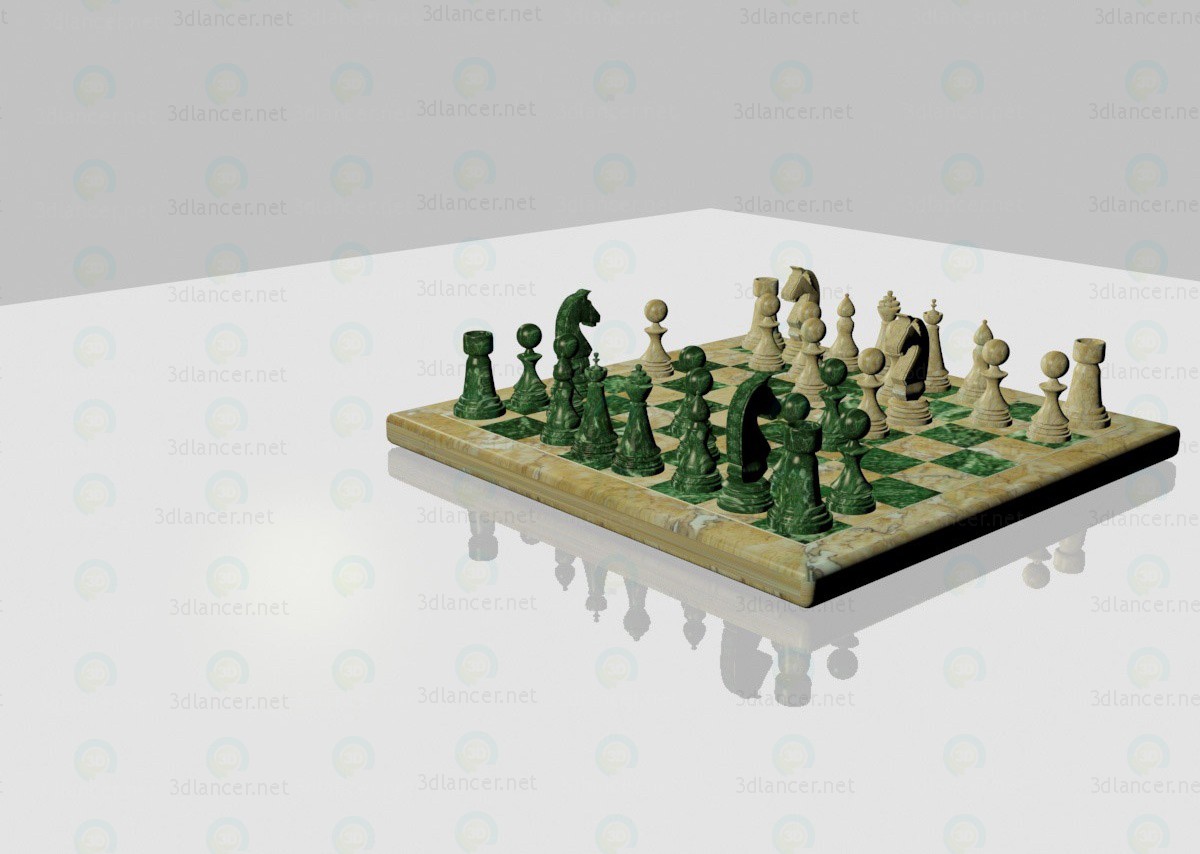 3d шахматы модель купить - ракурс