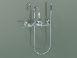 Wall-mounted bath mixer with hand shower (25 133 882-00)