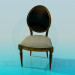 modèle 3D Chaise avec tête de lit rembourrée - preview