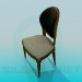 3 डी मॉडल असबाबवाला चारपाई की अगली पीठ के साथ कुर्सी - पूर्वावलोकन