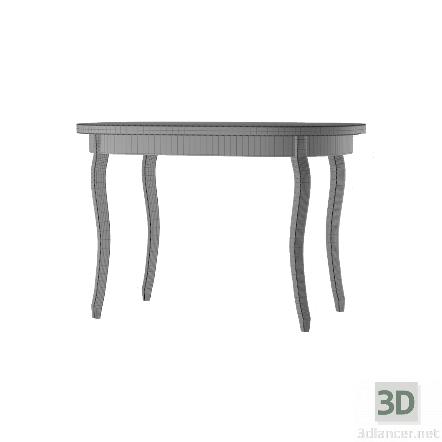 modèle 3D Table à manger de style classique - preview