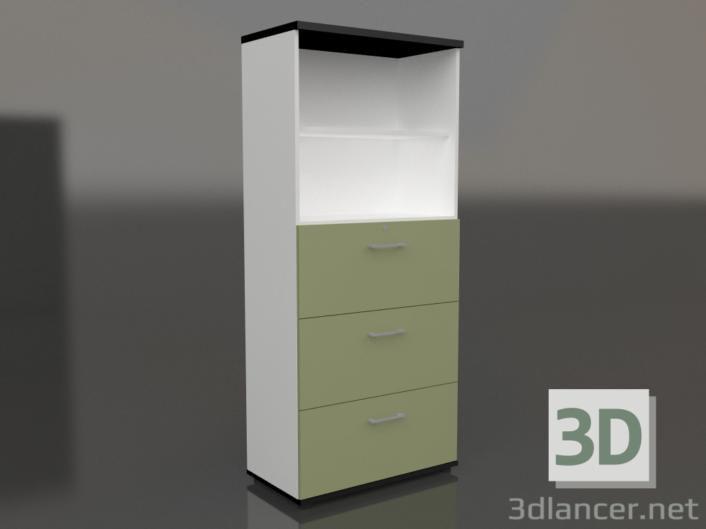 3d модель Картотечный шкаф Standard A54E4 (801x432x1833) – превью