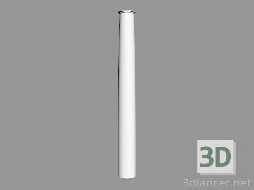 3D Modell Halbsäule K1101 (22 x 11 x 202 - Ø 22 cm) - Vorschau