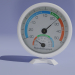 3d модель Модель гідрометрії з термометром – превью