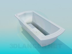 Bath with rectangular bottom