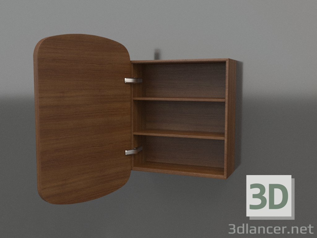 3 डी मॉडल मिरर (खुली दराज के साथ) ZL 17 (460x200x695, लकड़ी की भूरी रोशनी) - पूर्वावलोकन