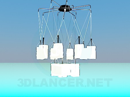3d model Lámpara chandelier moderna de - vista previa