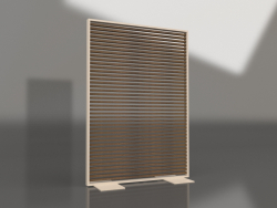 Partition made of artificial wood and aluminum 120x170 (Teak, Sand)